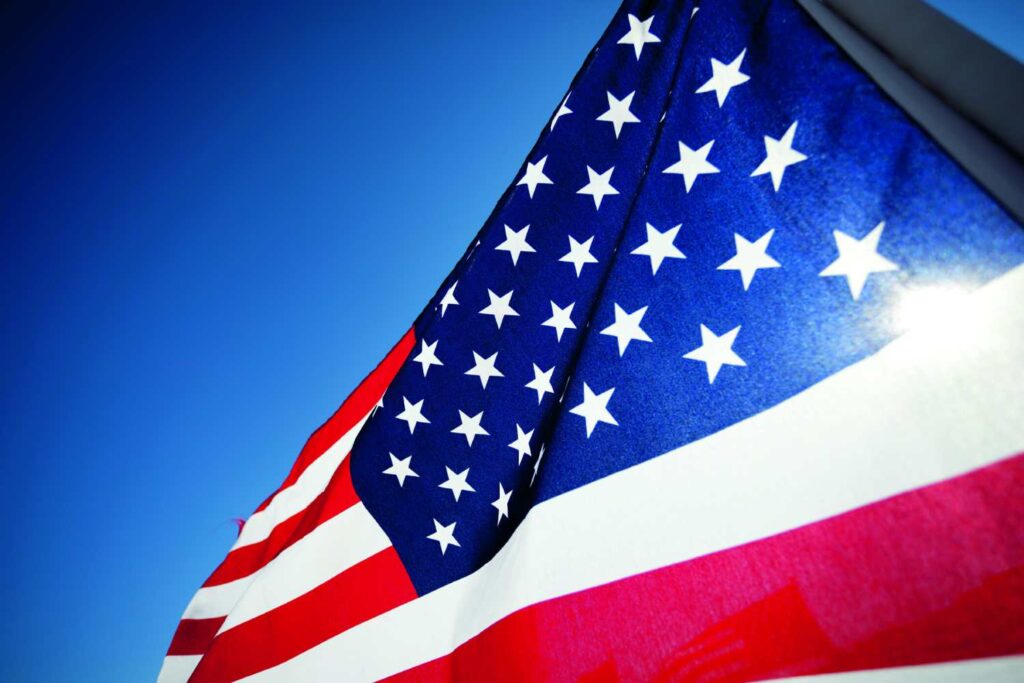 close up of the stars and stripes